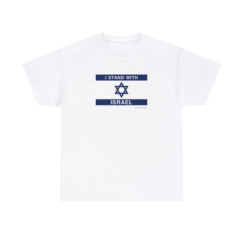 Stand With Israel - T -  Charcoal / S, Light Pink / S, Navy / S, Royal / S, White / S, Black / S, Military Green / S, Charcoal / M, Light Pink / M, Navy / M -  Trini-T Ministries