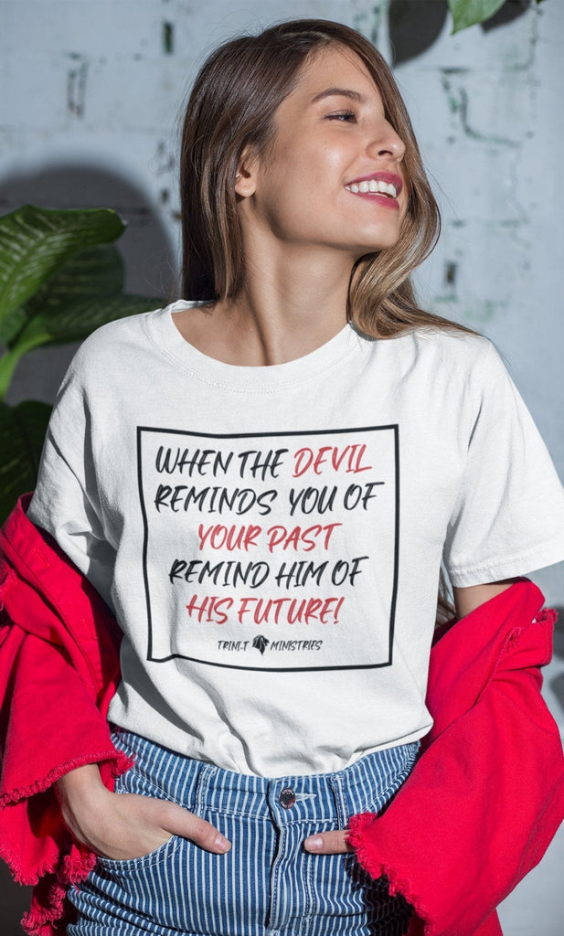 The Devil's Future - Women’s T -  Black / S, Black / M, Black / L, Black / XL, Black / 2XL, Black / 3XL, Navy / S, Navy / M, Navy / L, Navy / XL -  Trini-T Ministries