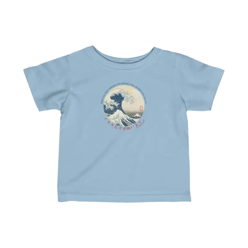 The Great Wave - Baby's T -  Black / 6M, Heather / 6M, Light Blue / 6M, Pink / 6M, White / 6M, Black / 12M, Heather / 12M, Light Blue / 12M, Pink / 12M, White / 12M -  Trini-T Ministries