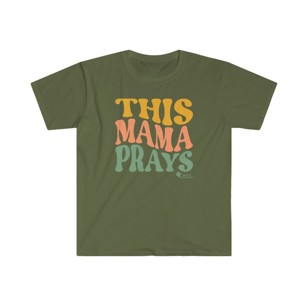 This Mama Prays - T -  White / S, White / M, White / L, White / XL, White / 2XL, White / 3XL, Black / S, Military Green / S, Charcoal / S, Cornsilk / S -  Trini-T Ministries