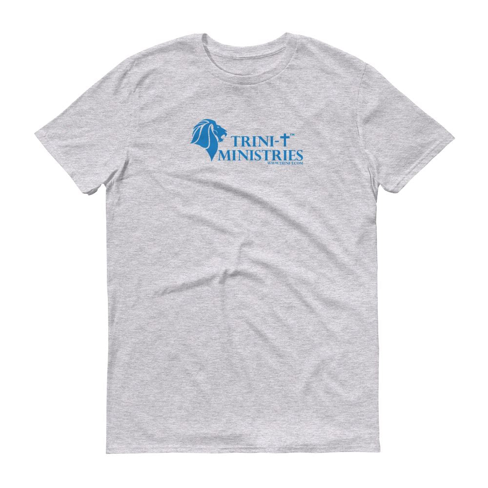 Trini-T Full Logo - Men’s T -  White / S, White / M, White / L, White / XL, White / 2XL, White / 3XL, Heather Grey / S, Heather Grey / M, Heather Grey / L, Heather Grey / XL -  Trini-T Ministries