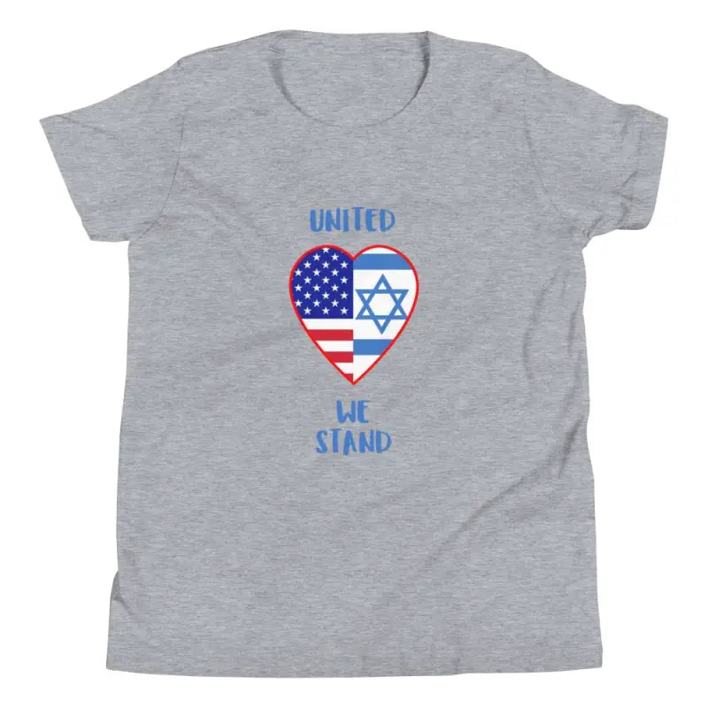 United We Stand - USA + Israel - Kid’s T -  Black / S, Black / M, Black / L, Black / XL, Heather Forest / S, Heather Forest / M, Heather Forest / L, Heather Forest / XL, Navy / S, Navy / M -  Trini-T Ministries