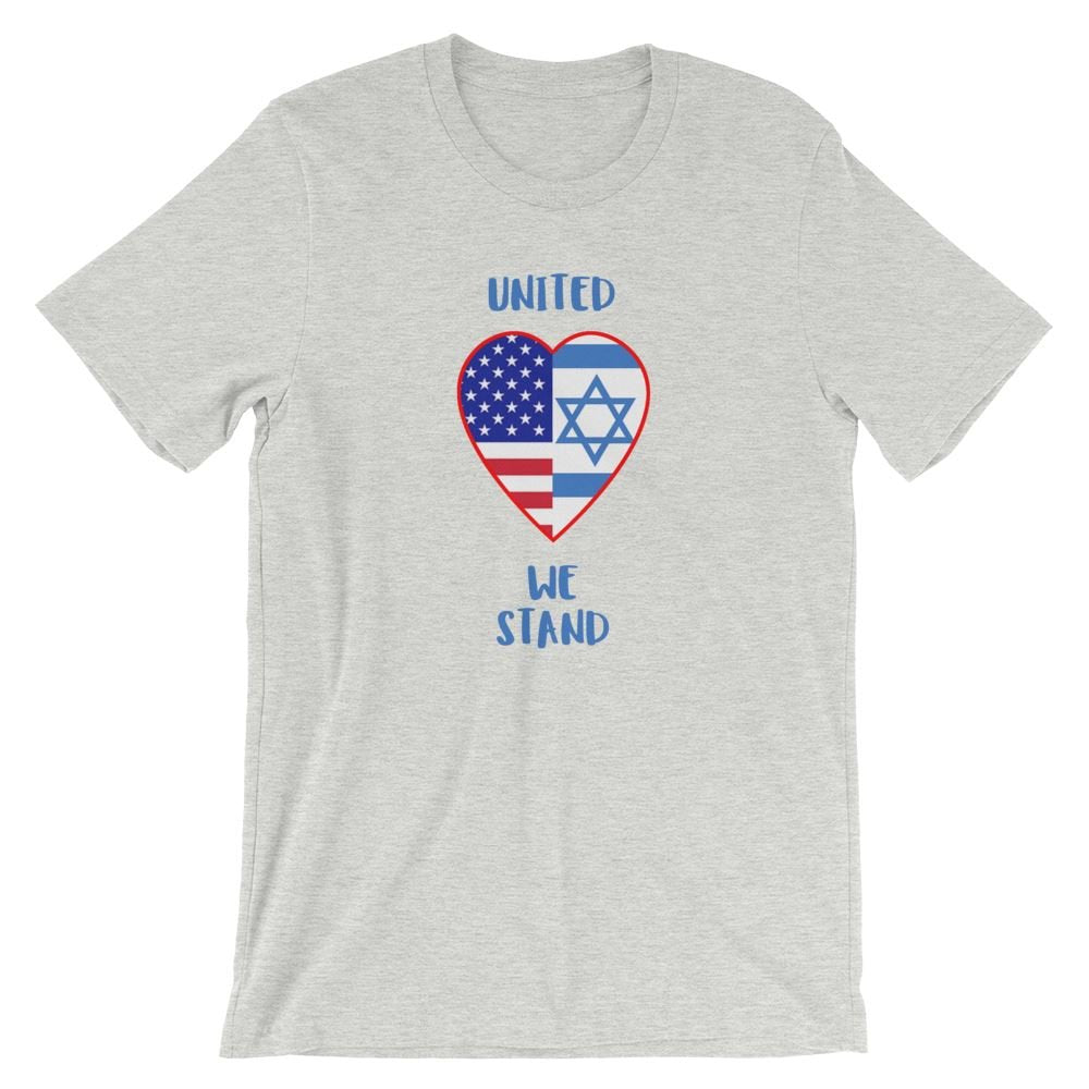 United We Stand - USA + Israel - Women’s T -  White / XS, White / S, White / M, White / L, White / XL, White / 2XL, White / 3XL, Black / XS, Black / S, Black / M -  Trini-T Ministries