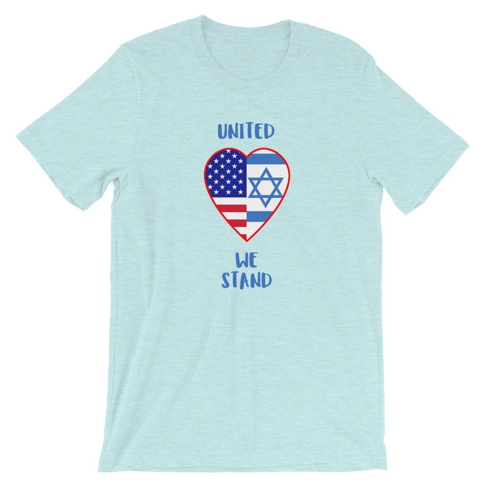 United We Stand - USA + Israel - Women’s T -  White / XS, White / S, White / M, White / L, White / XL, White / 2XL, White / 3XL, Black / XS, Black / S, Black / M -  Trini-T Ministries