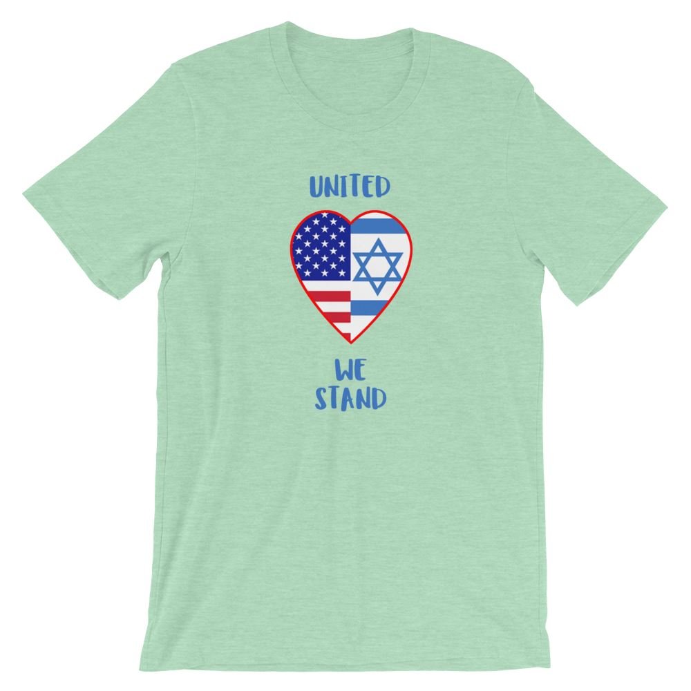 United We Stand - USA + Israel - Women’s T -  White / XS, White / S, White / M, White / L, White / XL, White / 2XL, White / 3XL, Black / XS, Black / S, Black / M -  Trini-T Ministries