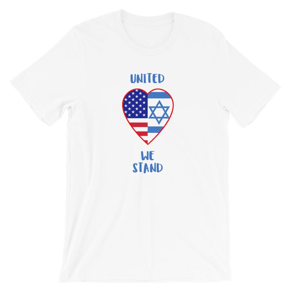 United We Stand - USA + Israel - Women’s T -  White / XS, White / S, White / M, White / L, White / XL, White / 2XL, White / 3XL, Black / XS, Black / S, Black / M -  Trini-T Ministries