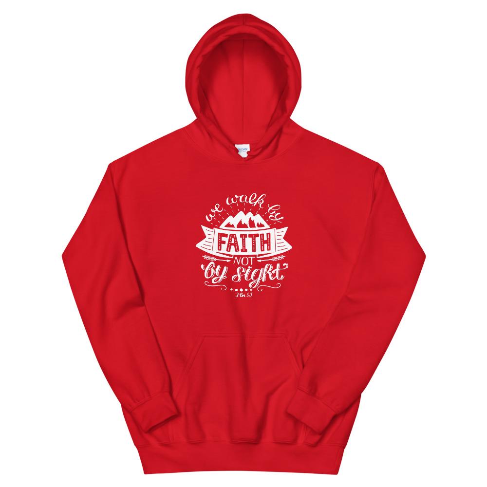 Walk By Faith - Hoodie -  Black / S, Black / M, Black / L, Black / XL, Black / 2XL, Black / 3XL, Black / 4XL, Black / 5XL, Navy / S, Navy / M -  Trini-T Ministries