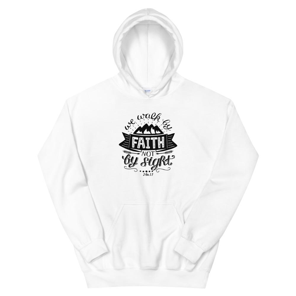 Walk By Faith - Hoodie -  Black / S, Black / M, Black / L, Black / XL, Black / 2XL, Black / 3XL, Black / 4XL, Black / 5XL, Navy / S, Navy / M -  Trini-T Ministries