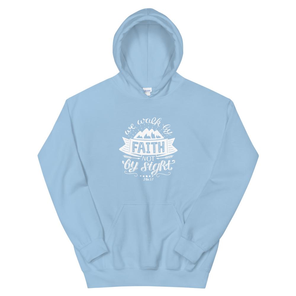 Walk By Faith - Hoodie -  Black / S, Black / M, Black / L, Black / XL, Black / 2XL, Black / 3XL, Black / 4XL, Black / 5XL, Navy / S, Navy / M -  Trini-T Ministries