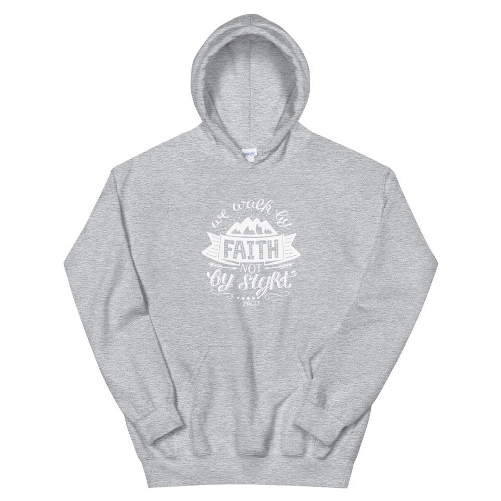 Walk By Faith - Hoodie -  Black / S, Black / M, Black / L, Black / XL, Black / 2XL, Black / 3XL, Black / 4XL, Black / 5XL, Navy / S, Navy / M -  Trini-T Ministries