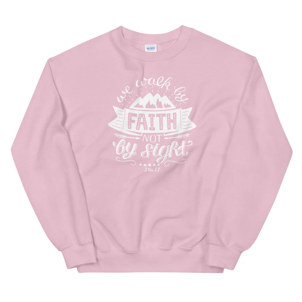 Walk By Faith - Men’s Sweatshirt -  Black / S, Black / M, Black / L, Black / XL, Navy / S, Navy / M, Navy / L, Navy / XL, Maroon / S, Maroon / M -  Trini-T Ministries