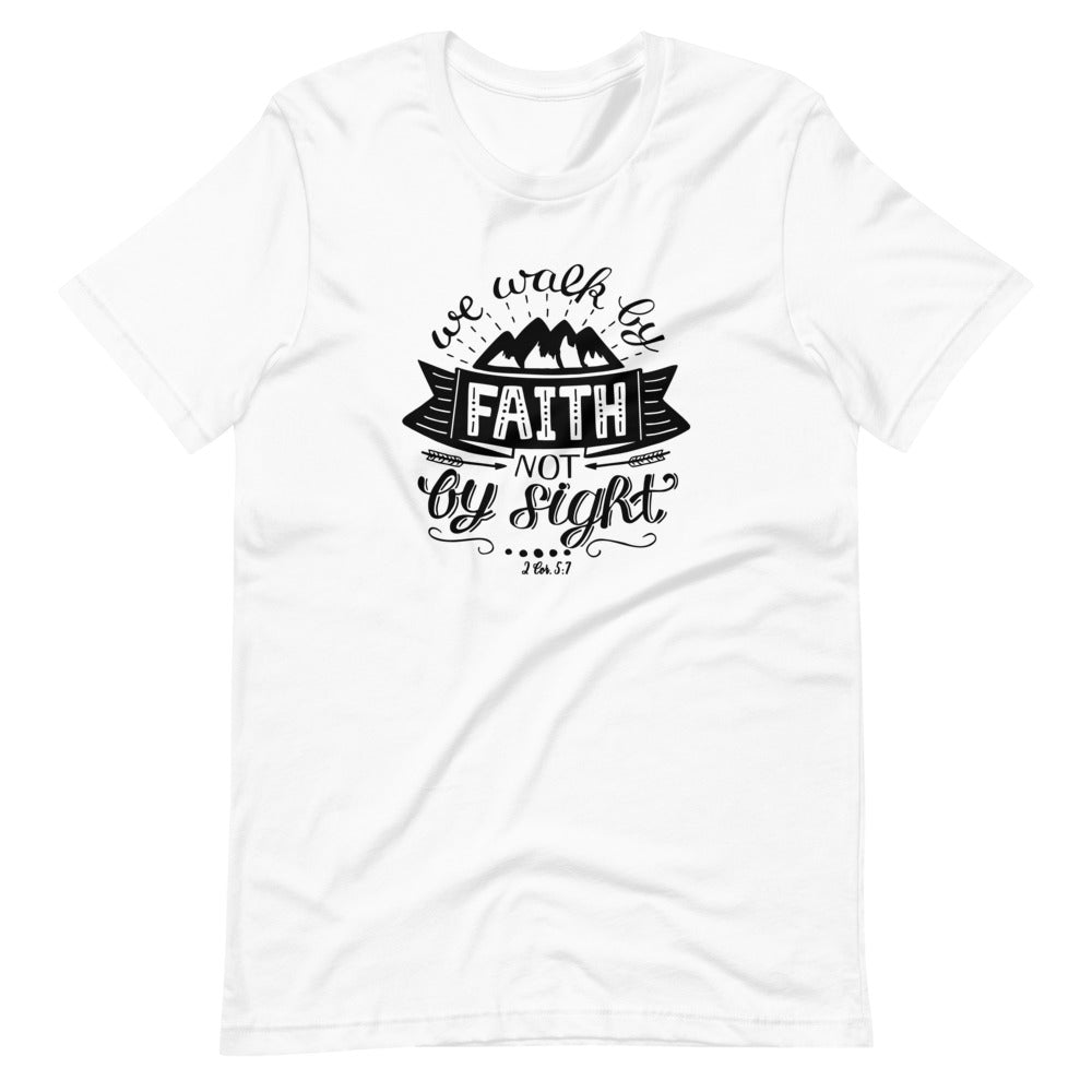 Walk By Faith - Women's T -  Black / XS, Black / S, Black / M, Black / L, Black / XL, Black / 2XL, Black / 3XL, Navy / XS, Navy / S, Navy / M -  Trini-T Ministries