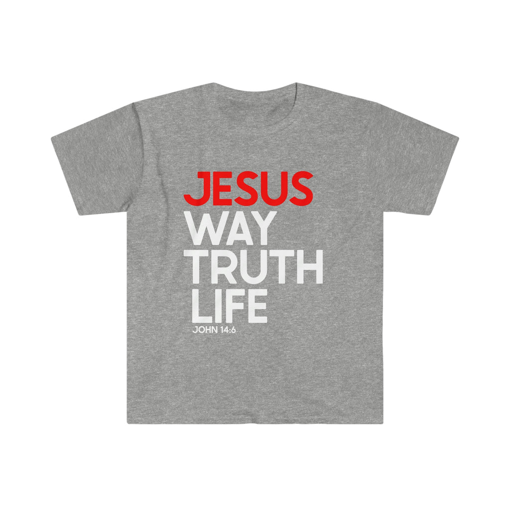 Way Truth Life - Men's T -  White / S, White / M, White / L, White / XL, White / 2XL, White / 3XL, Black / S, Military Green / S, Dark Chocolate / S, Light Blue / S -  Trini-T Ministries