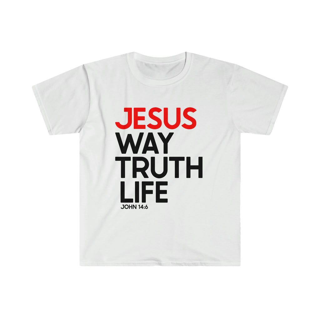 Way Truth Life - Men's T -  White / S, White / M, White / L, White / XL, White / 2XL, White / 3XL, Black / S, Military Green / S, Dark Chocolate / S, Light Blue / S -  Trini-T Ministries