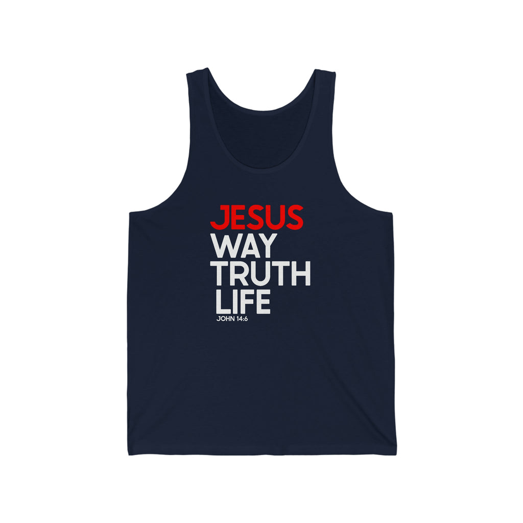 Way Truth Life - Tank -  XS / White, S / White, M / White, L / White, XL / White, 2XL / White, XS / Navy, S / Navy, M / Navy, L / Navy -  Trini-T Ministries