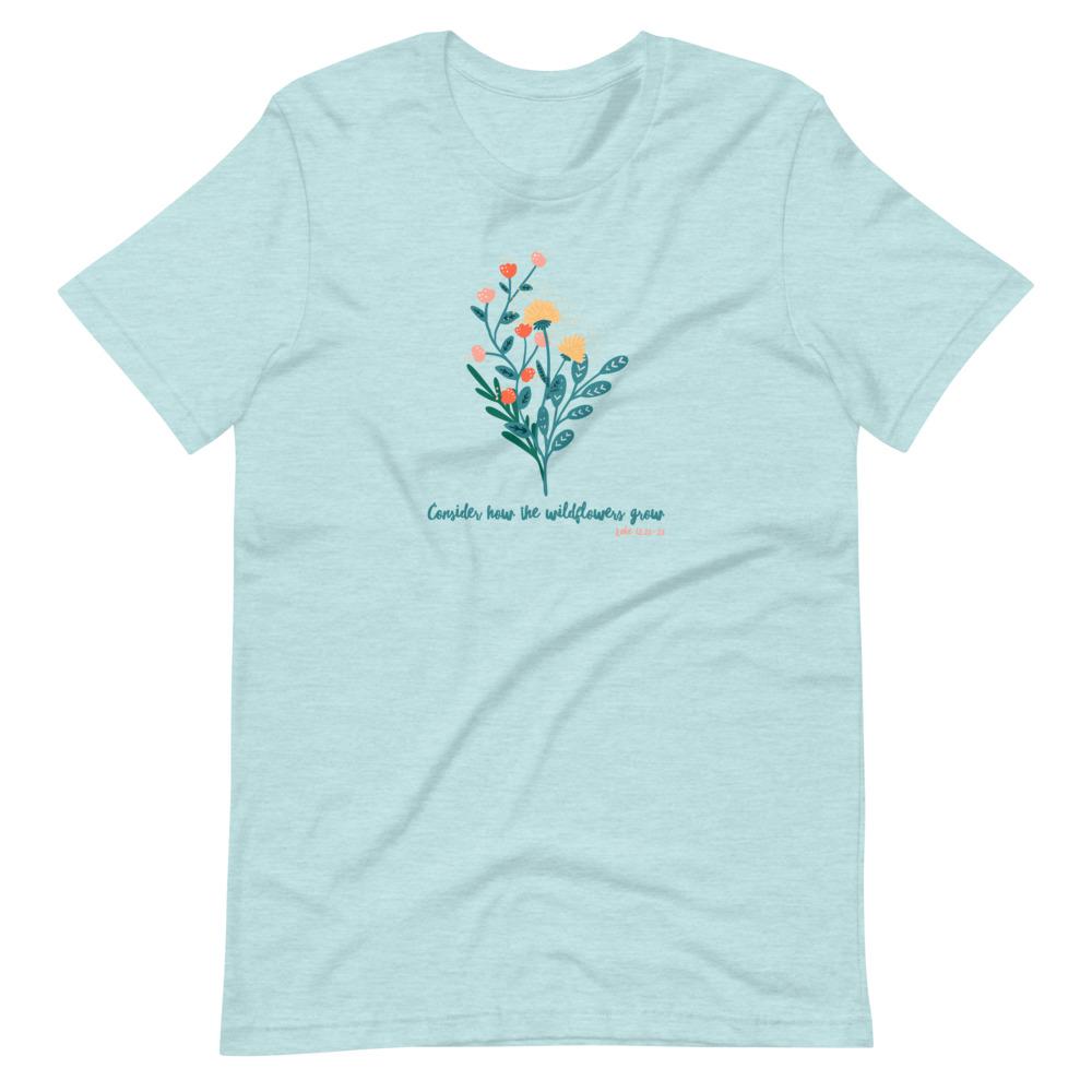 Wildflowers - Women’s T -  White / XS, White / S, White / M, White / L, White / XL, White / 2XL, White / 3XL, White / 4XL, Black / XS, Black / S -  Trini-T Ministries