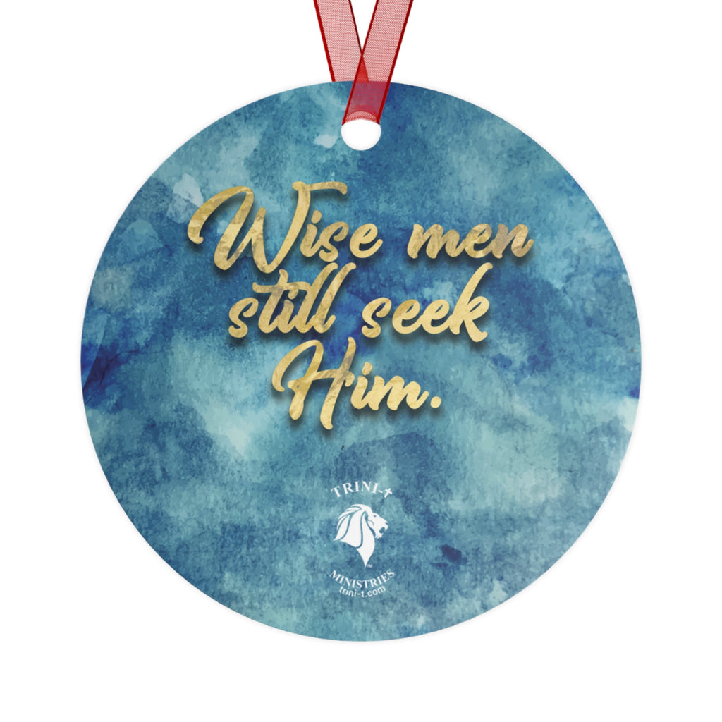 Wise Men Still Seek Him Ornament - Christian Christmas Tree Ornament - Inspiring Religious Holiday Home Decor - Beautiful Scripture-Inspired Ornament for Christian Christmas.