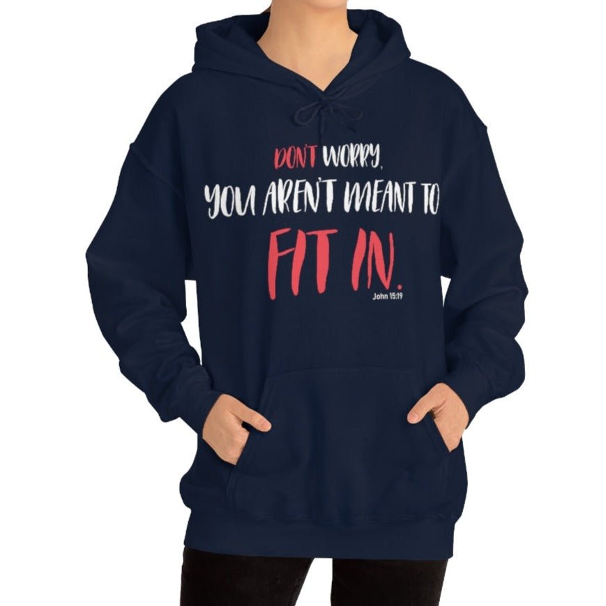 You Aren't Meant To - Hoodie -  Navy / S, Navy / M, Navy / L, Navy / XL, Navy / 2XL, Navy / 3XL, Navy / 4XL, Navy / 5XL, Charcoal / S, Charcoal / M -  Trini-T Ministries