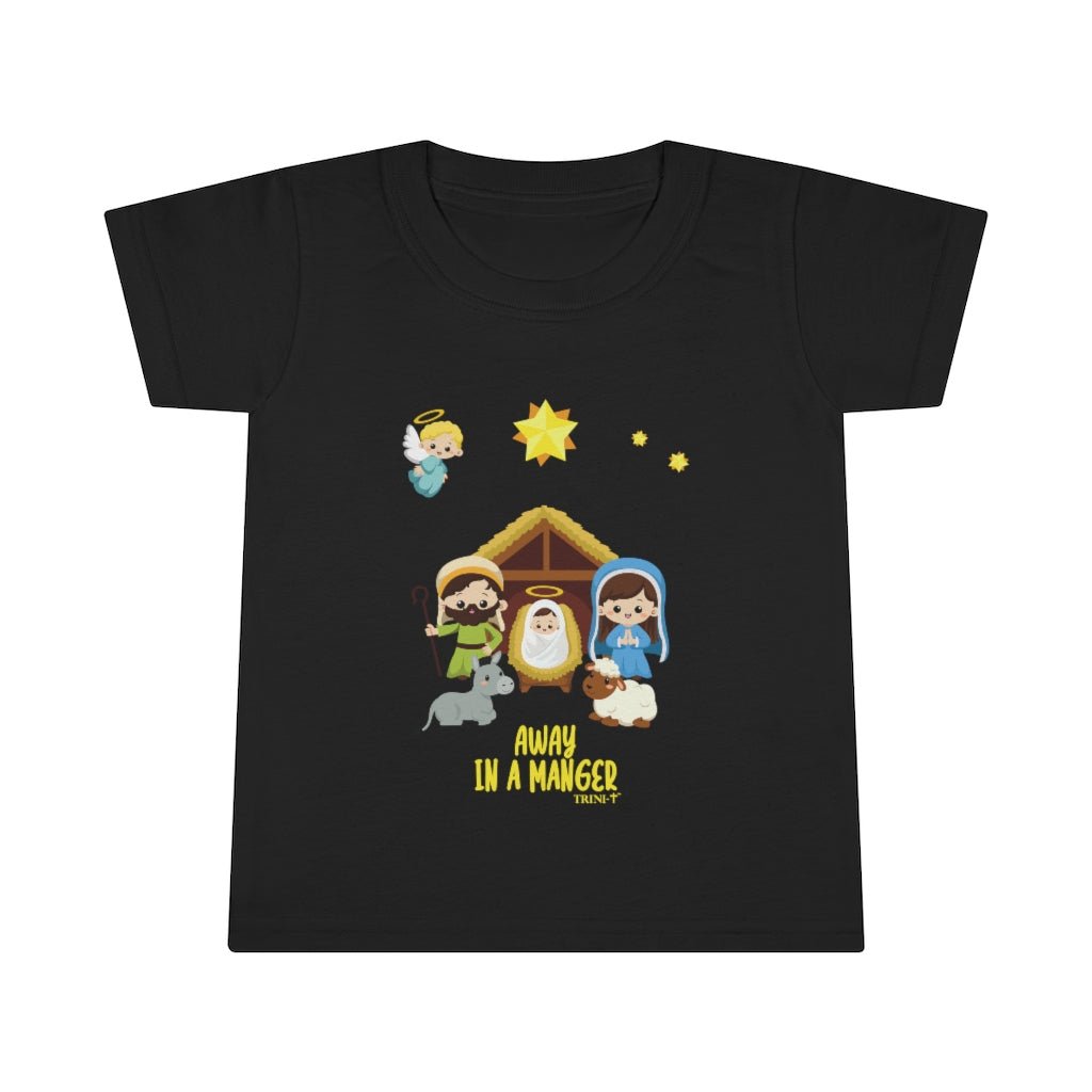 Away In A Manger - Toddler's T -  Heliconia / 2T, Heliconia / 3T, Heliconia / 4T, Heliconia / 5T, Heliconia / 6T, Black / 2T, Heather Irish Green / 2T, Navy / 2T, Red / 2T, White / 2T -  Trini-T Ministries