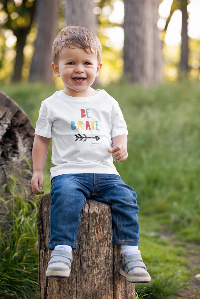 Be Brave - Toddler’s T -  White / 2T, White / 3T, White / 4T, White / 5T, Heather Columbia Blue / 2T, Heather Columbia Blue / 3T, Heather Columbia Blue / 4T, Heather Columbia Blue / 5T, Pink / 2T, Pink / 3T -  Trini-T Ministries