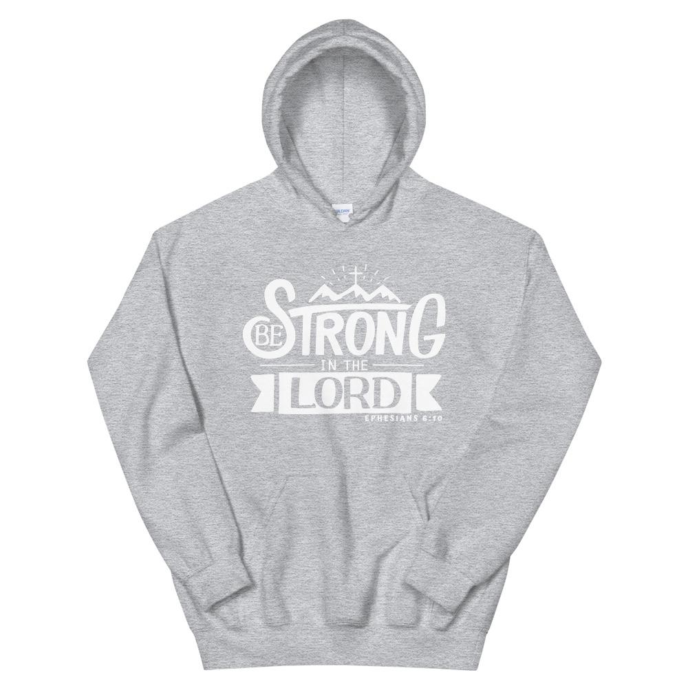 Be Strong In The Lord - Hoodie -  Black / S, Black / M, Black / L, Black / XL, Black / 2XL, Black / 3XL, Black / 4XL, Black / 5XL, Navy / S, Navy / M -  Trini-T Ministries