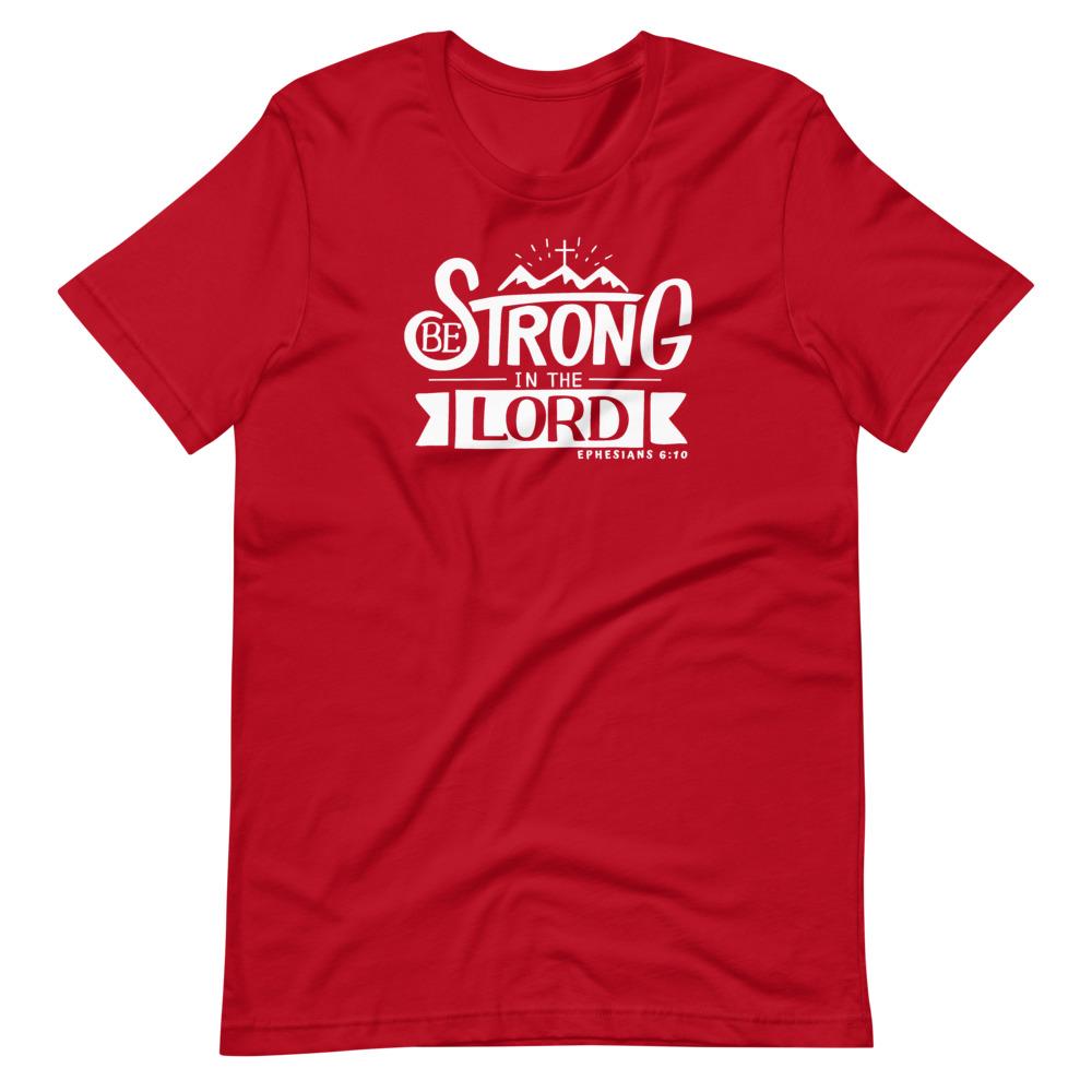 Be Strong In The Lord - Men’s T -  Black / XS, Black / S, Black / M, Black / L, Black / XL, Black / 2XL, Black / 3XL, Black / 4XL, Navy / XS, Navy / S -  Trini-T Ministries