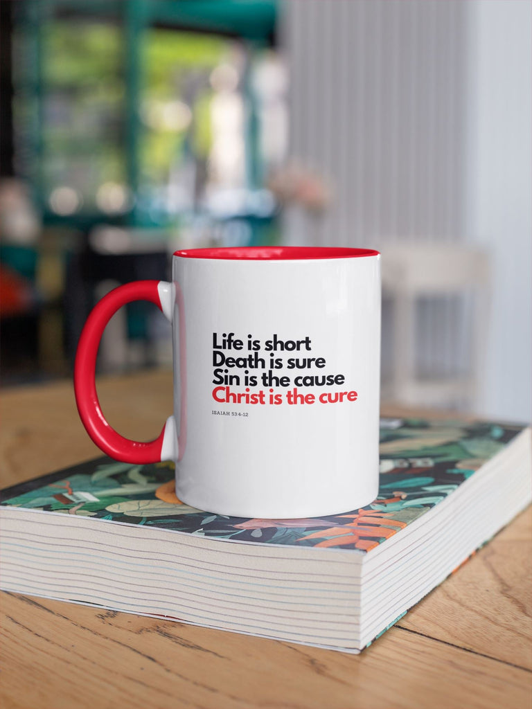 Christ Is The Cure - Mug -  Black, Red -  Trini-T Ministries