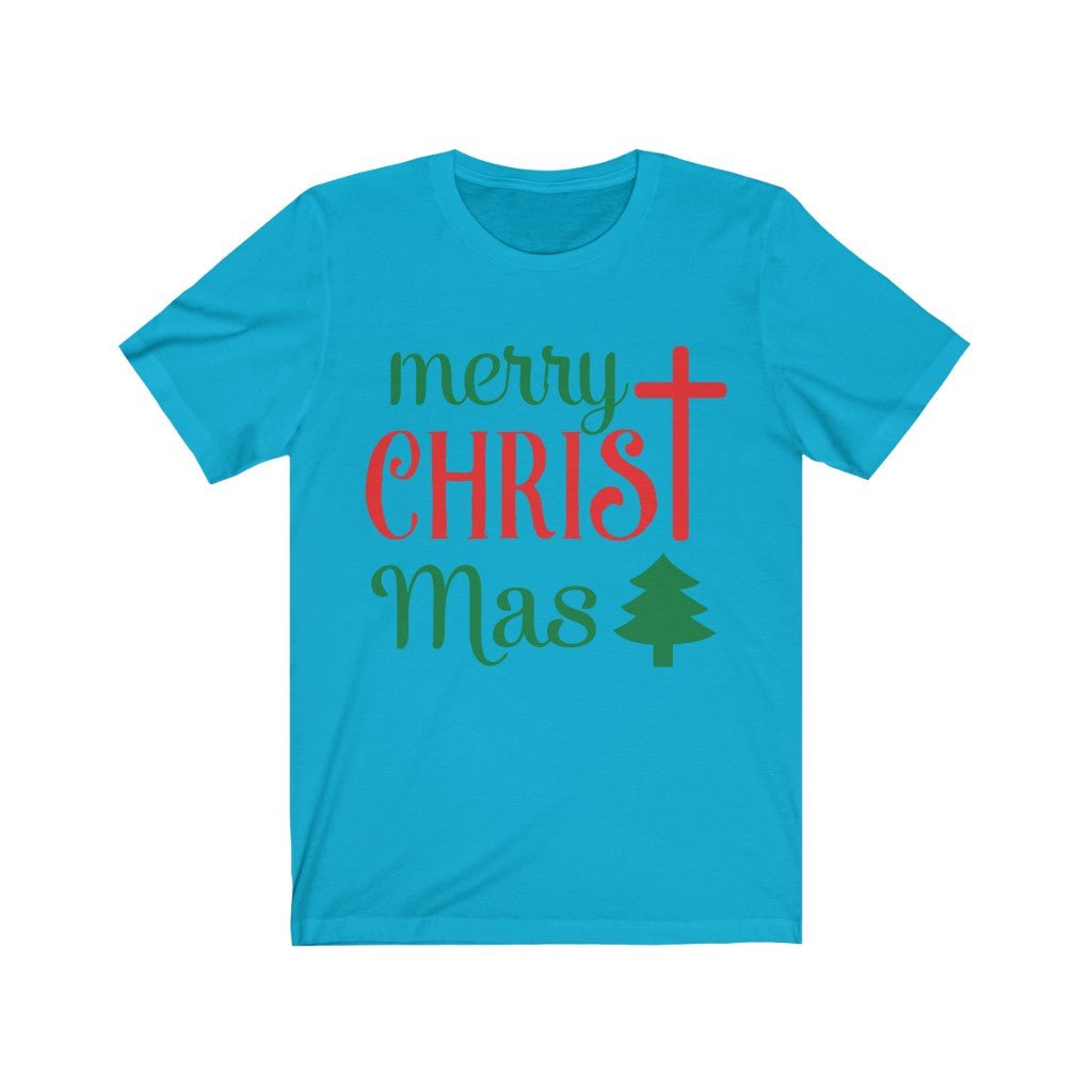 CHRIST-mas - T -  Pink / L, Athletic Heather / S, Black / S, Navy / S, Pink / S, Turquoise / S, White / S, Heather Ice Blue / S, Athletic Heather / M, Black / M -  Trini-T Ministries