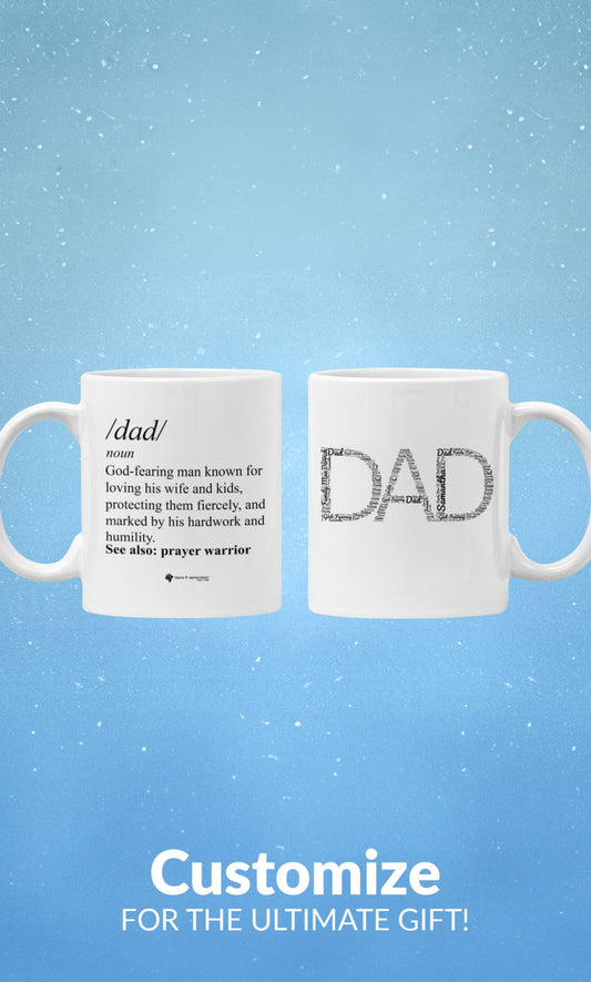 Dad Word Art Definition Custom - Mug - Trini-T Ministries