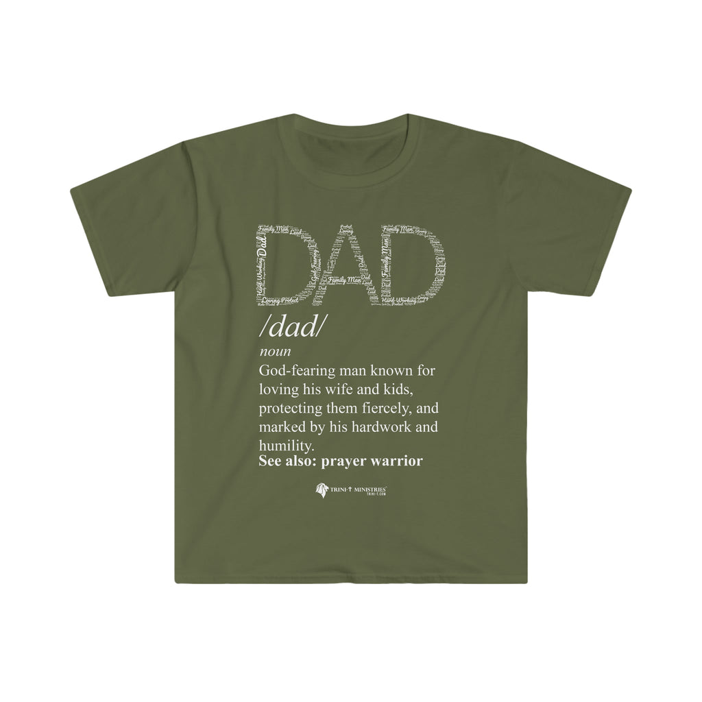 Dad Word Art Definition - T -  Irish Green / S, Navy / S, Red / S, Royal / S, White / S, Black / S, Military Green / S, Irish Green / M, Navy / M, Red / M -  Trini-T Ministries