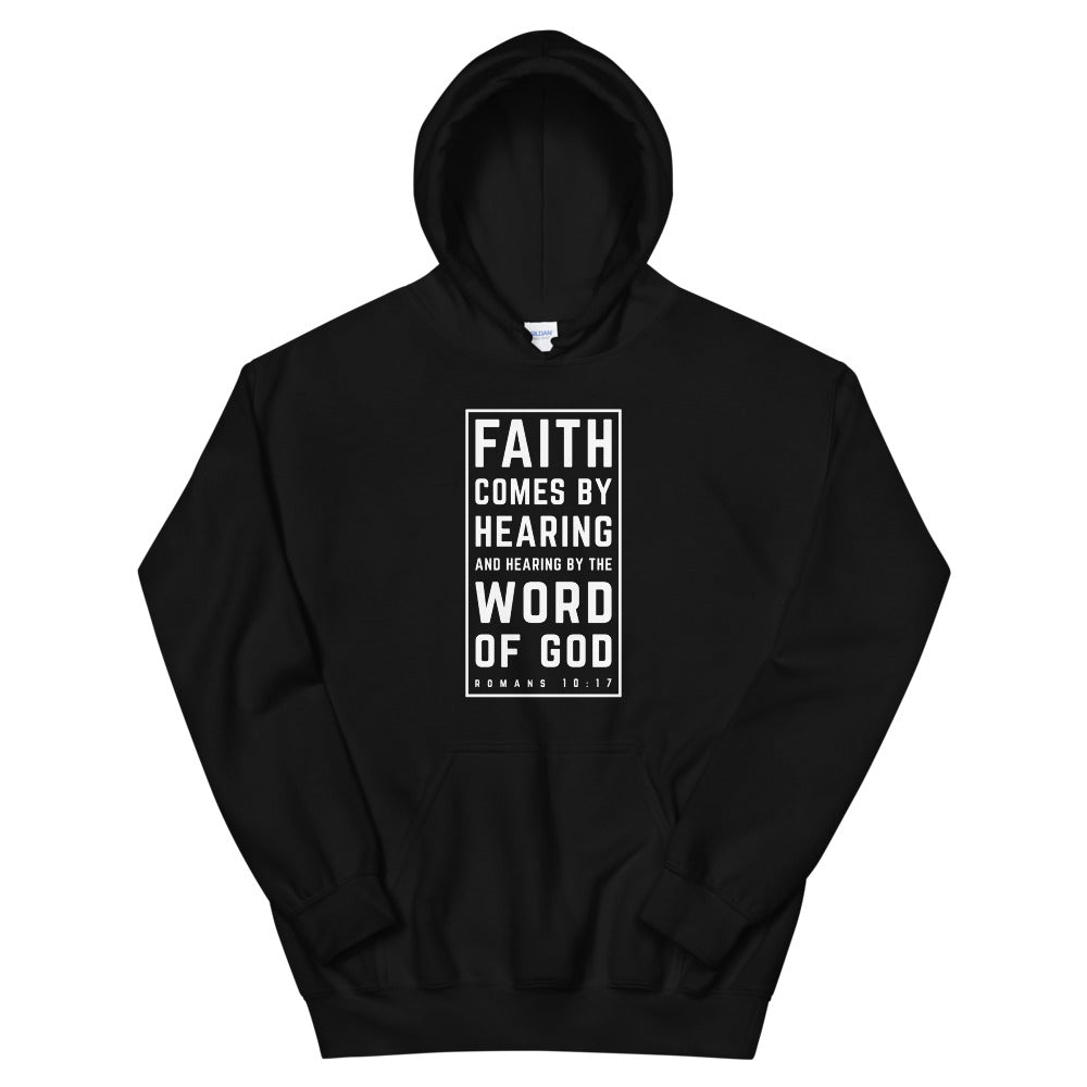 Faith Comes By Hearing - Hoodie -  Black / S, Black / M, Black / L, Black / XL, Black / 2XL, Black / 3XL, Black / 4XL, Black / 5XL, Navy / S, Navy / M -  Trini-T Ministries