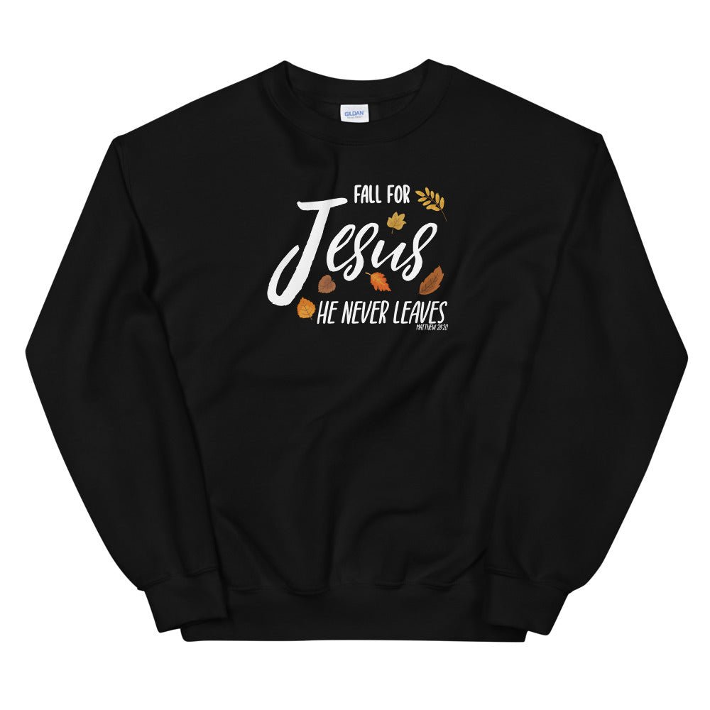 Fall For Jesus - Sweatshirt -  Black / S, Black / M, Black / L, Black / XL, Black / 2XL, Black / 3XL, Black / 4XL, Black / 5XL, Navy / S, Navy / M -  Trini-T Ministries