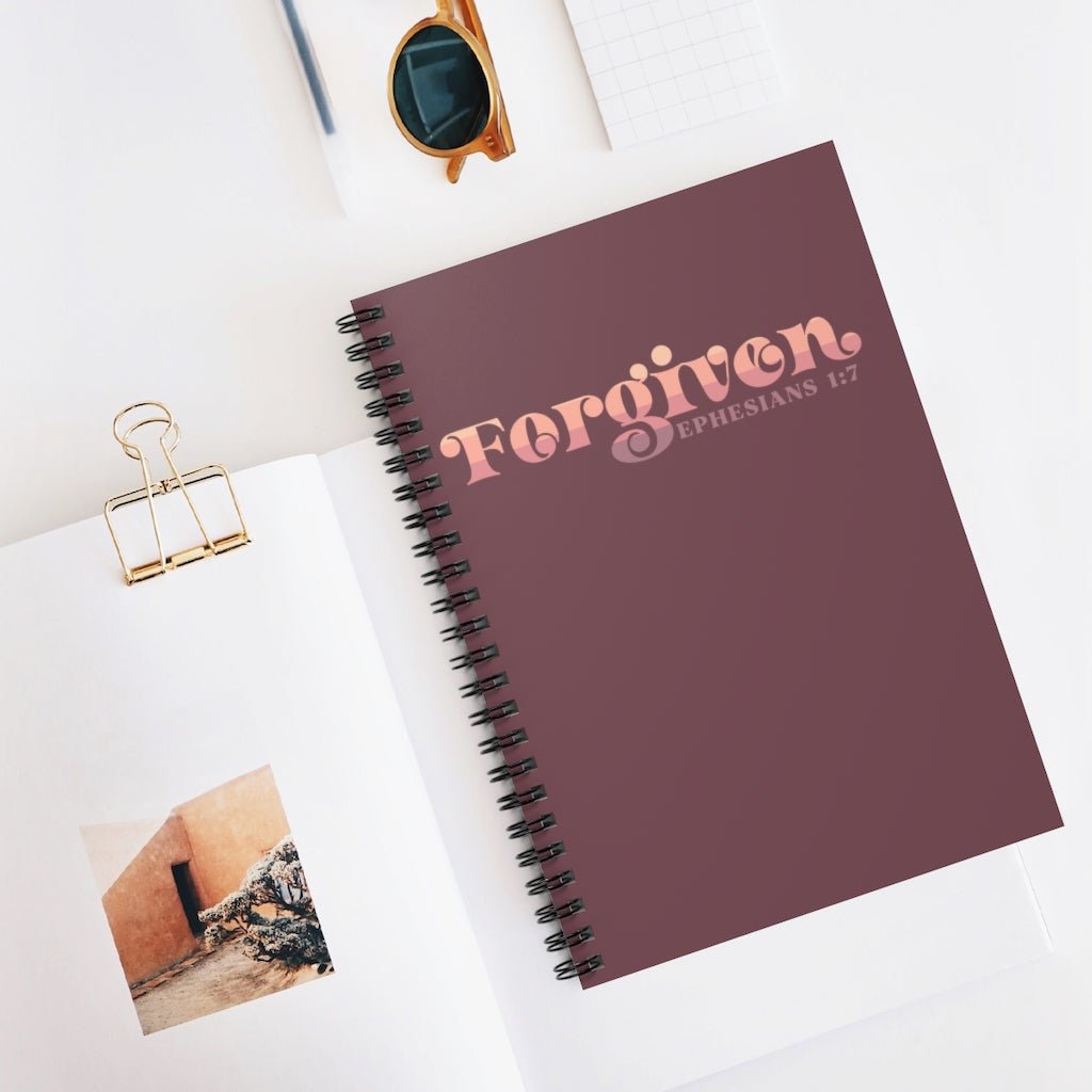 Forgiven - Notebook - Ruled Line -  One Size -  Trini-T Ministries