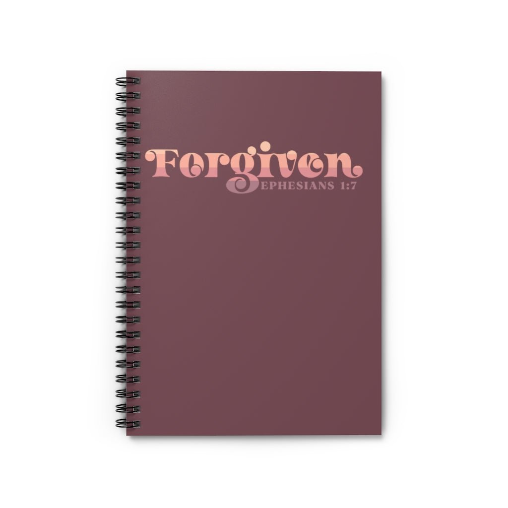 Forgiven - Notebook - Ruled Line -  One Size -  Trini-T Ministries