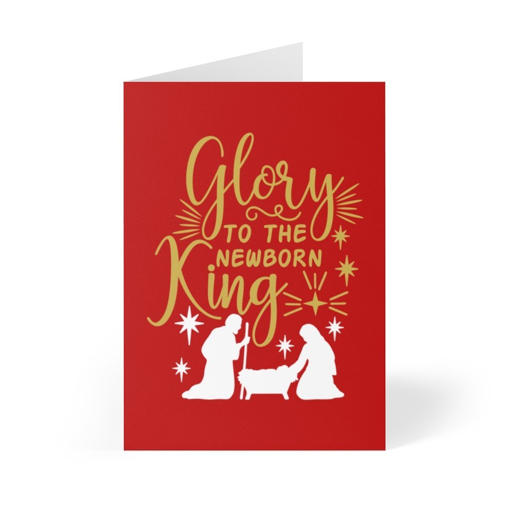 Glory to the King - Greeting Cards (8 pcs) -  4.1" x 5.8" -  Trini-T Ministries