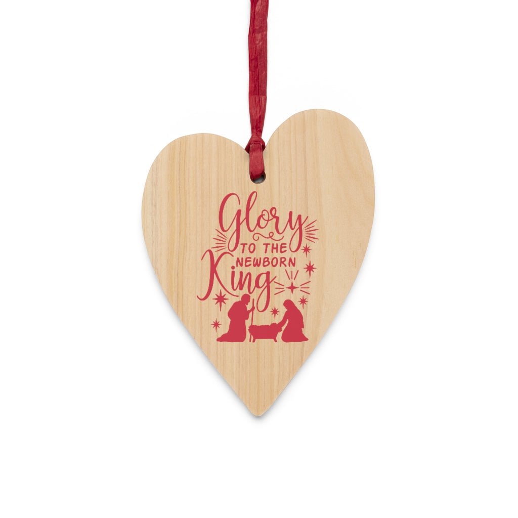 Glory to the King - Wooden Ornaments -  Tree / One Size, Heart / One Size, Bell / One Size, Star / One Size -  Trini-T Ministries