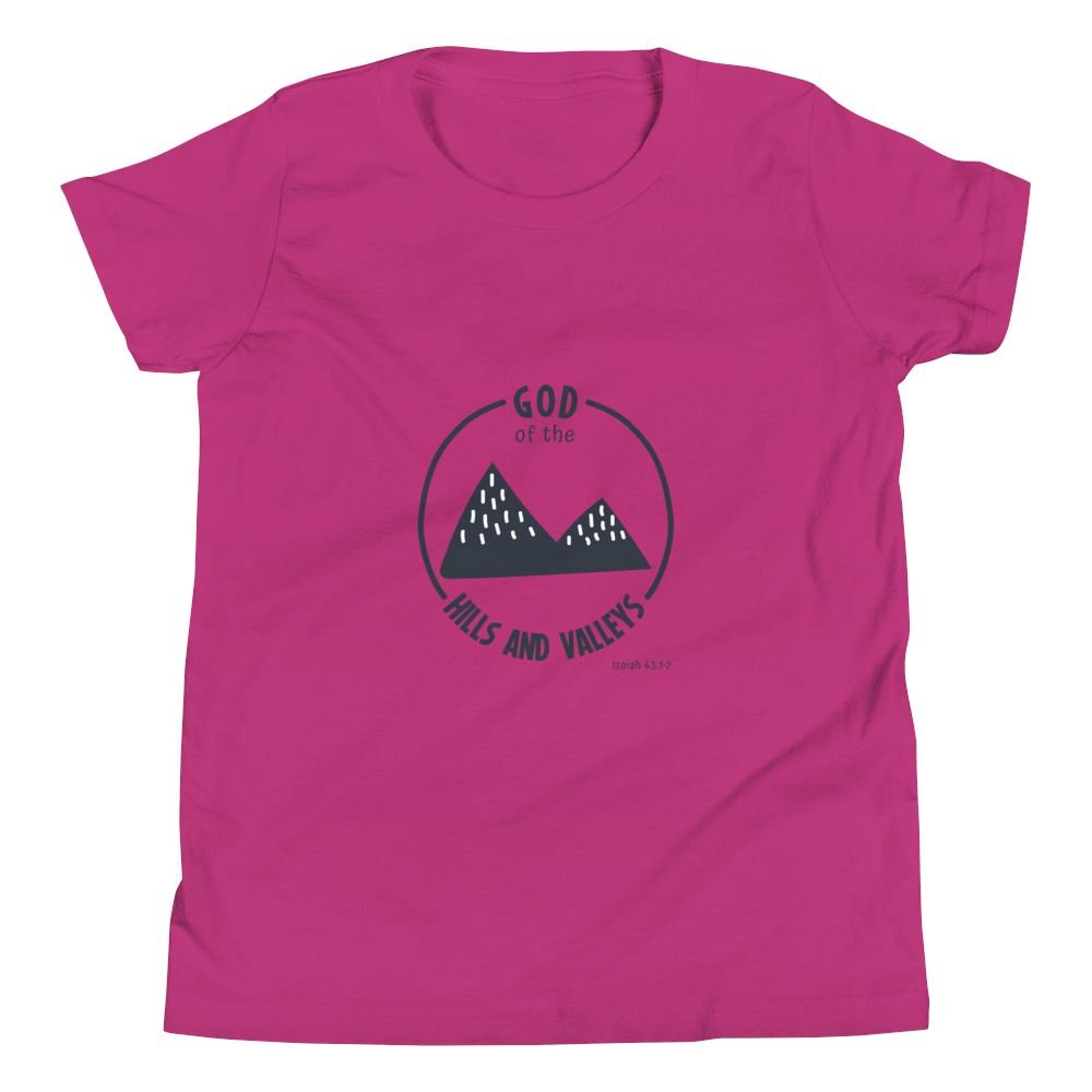 God of the Hills & Valleys - Kid’s T -  Kelly / S, Kelly / M, Kelly / L, Kelly / XL, Athletic Heather / S, Athletic Heather / M, Athletic Heather / L, Athletic Heather / XL, True Royal / S, True Royal / M -  Trini-T Ministries