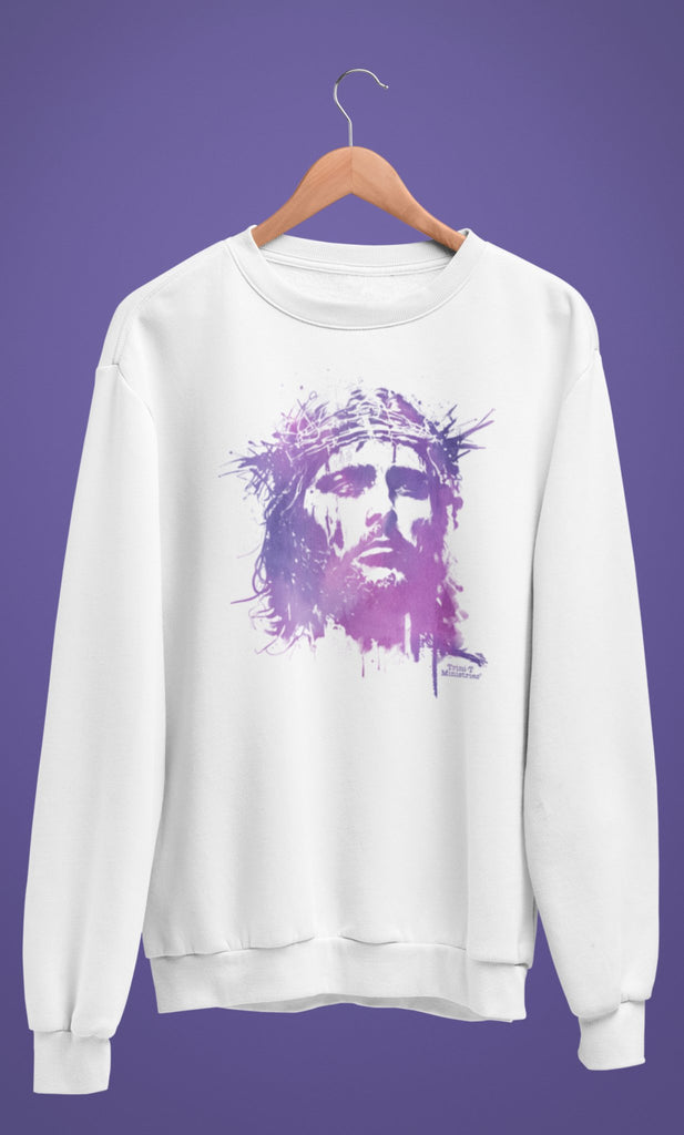 Jesus Crown of Thorns - Sweatshirt -  S / White, M / White, L / White, XL / White, 2XL / White, 3XL / White -  Trini-T Ministries