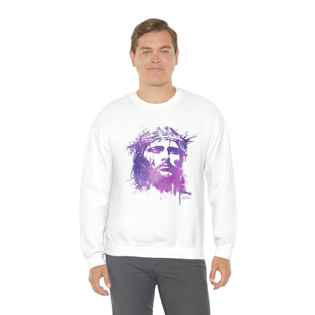Jesus Crown of Thorns - Sweatshirt -  S / White, M / White, L / White, XL / White, 2XL / White, 3XL / White -  Trini-T Ministries