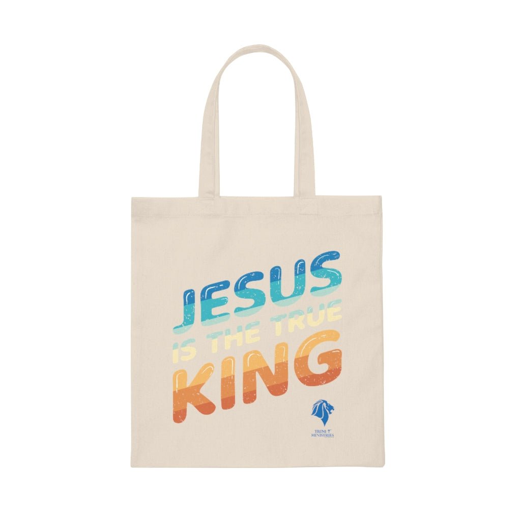 King Jesus - Canvas Tote Bag -  Natural / One size -  Trini-T Ministries