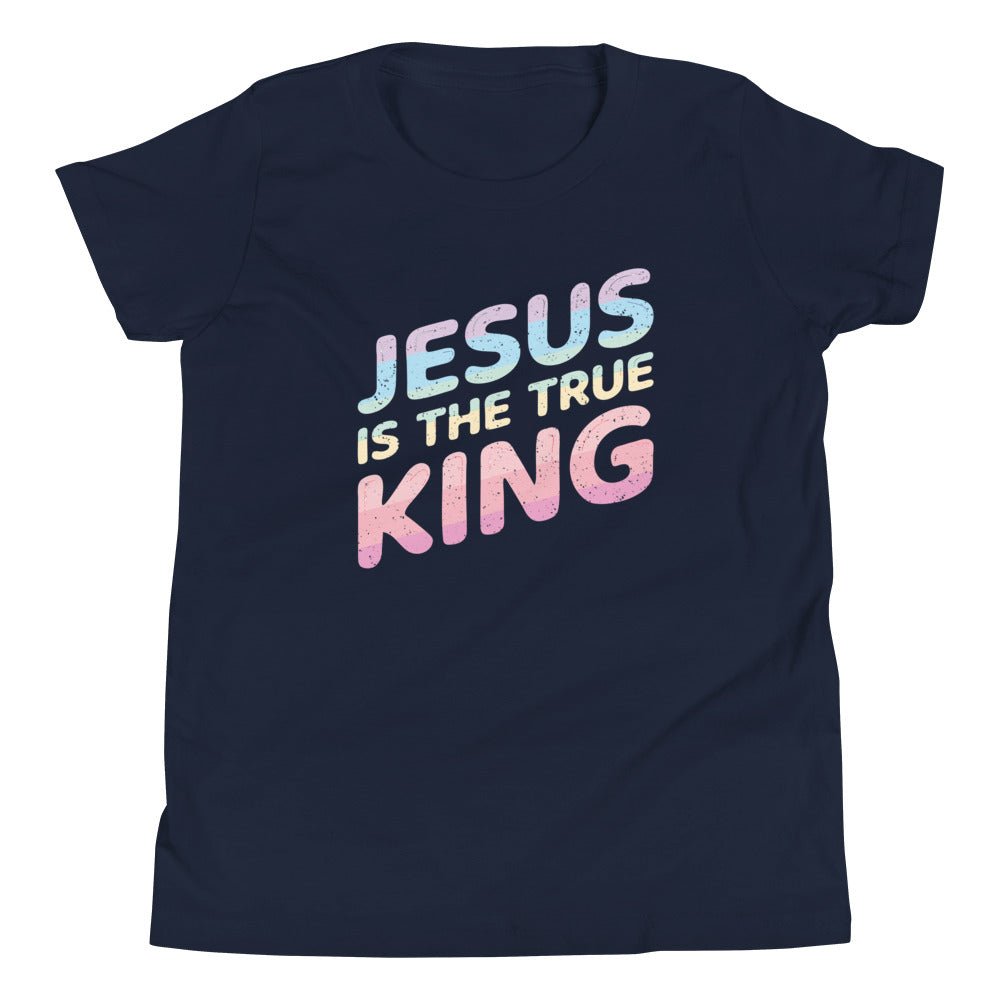 King Jesus - Pastel - Kid's T -  Black / S, Black / M, Black / L, Black / XL, Navy / S, Navy / M, Navy / L, Navy / XL, Red / S, Red / M -  Trini-T Ministries