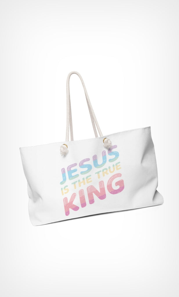 King Jesus - Pastel - Weekender Tote Bag -  24" × 13" -  Trini-T Ministries