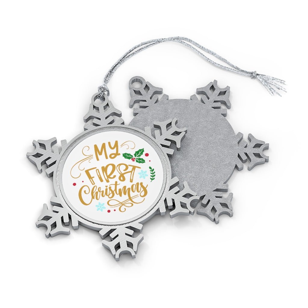 My First Christmas - Pewter Snowflake Ornament -  Snowflake / One Size -  Trini-T Ministries