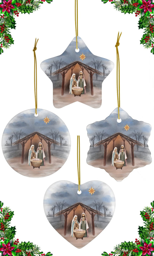 Nativity - Ceramic Ornament - Trini-T Ministries