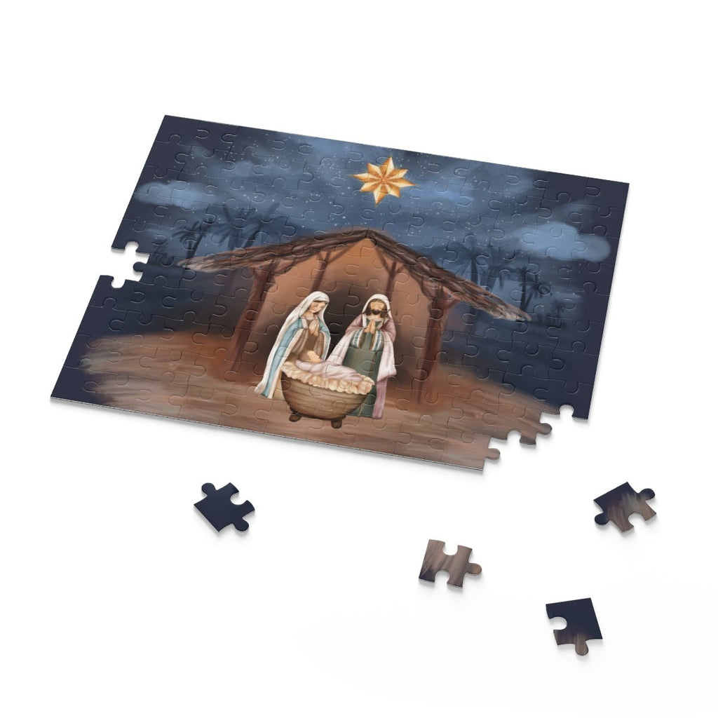 Nativity - Puzzle (120, 252, 500-Piece) -  20" × 16" (500 pcs), 10" × 8" (120 pcs), 14" × 11" (252 pcs) -  Trini-T Ministries