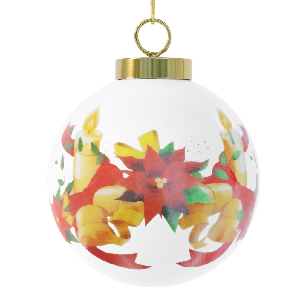 O Holy Night - Christmas Ball Ornament -  Bells / Round / 2.5" × 3", Tree / Round / 2.5" × 3" -  Trini-T Ministries