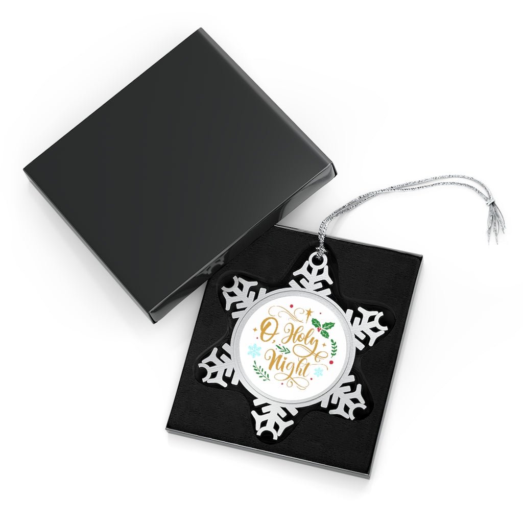 O Holy Night - Pewter Snowflake Ornament -  Snowflake / One Size -  Trini-T Ministries