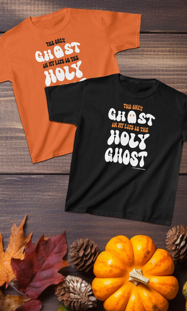 Only Holy Ghost - Kid's T -  XS / Black, XS / Orange, S / Black, S / Orange, M / Black, M / Orange, L / Black, L / Orange, XL / Black, XL / Orange -  Trini-T Ministries
