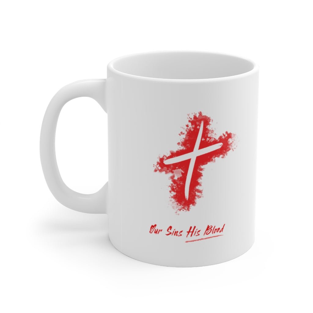 Our Sins His Blood - Mug - Trini-T Ministries