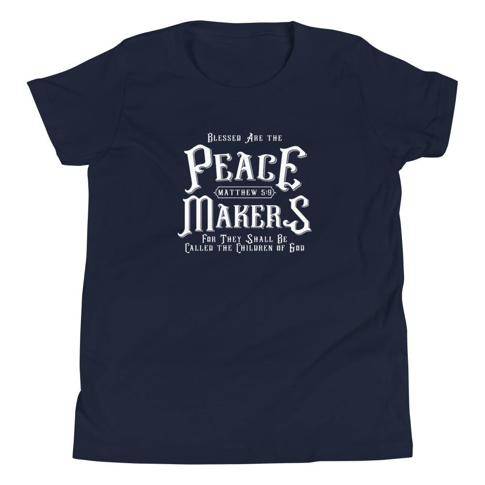 Peace Makers - Kid’s T -  Black / S, Black / M, Black / L, Black / XL, Heather Forest / S, Heather Forest / M, Heather Forest / L, Heather Forest / XL, Navy / S, Navy / M -  Trini-T Ministries